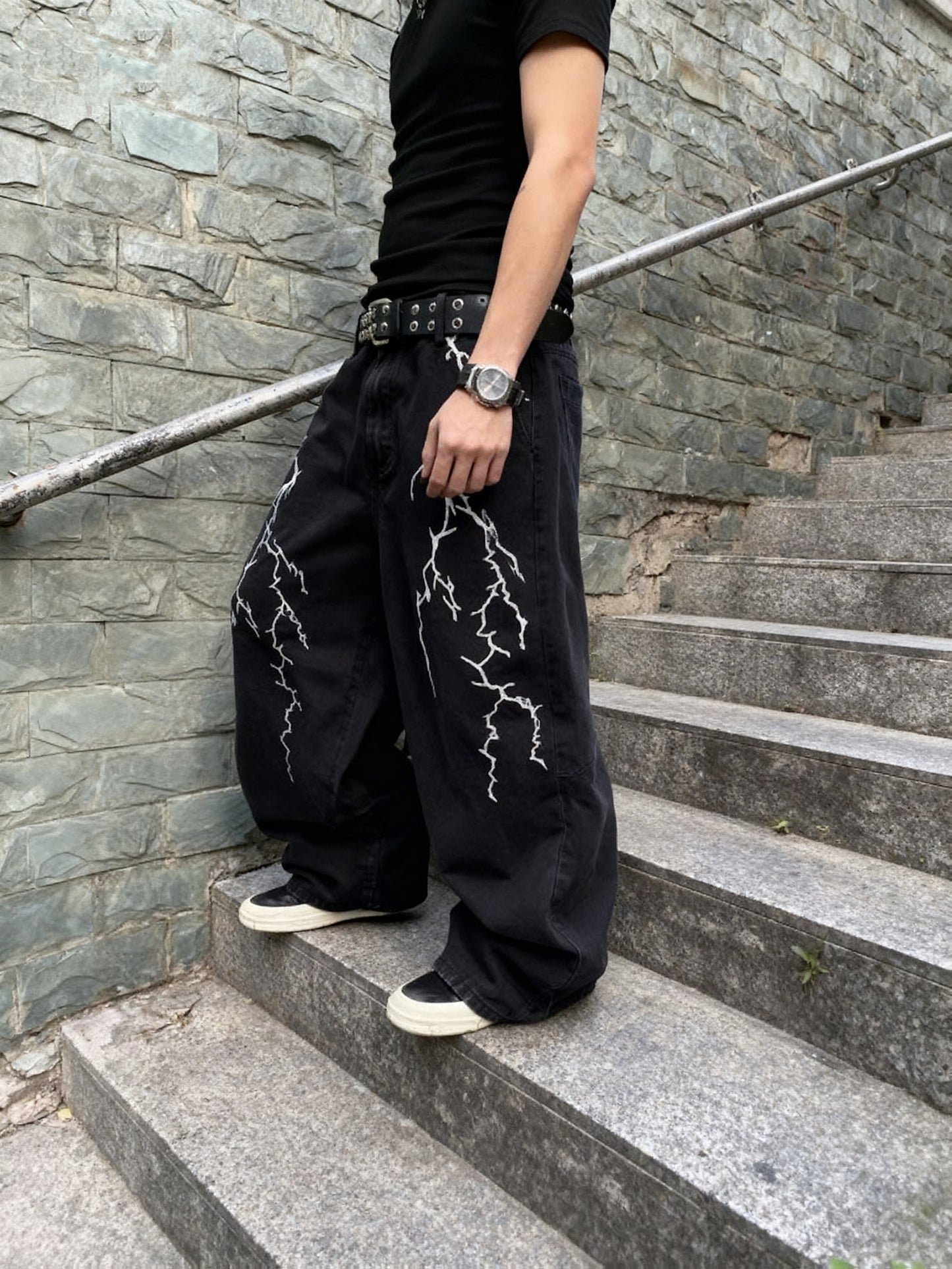 Electric Storm Denim Pants-Emmeus