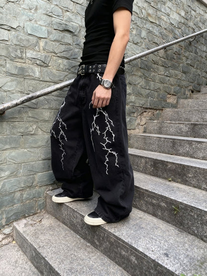 Electric Storm Denim Pants-Emmeus