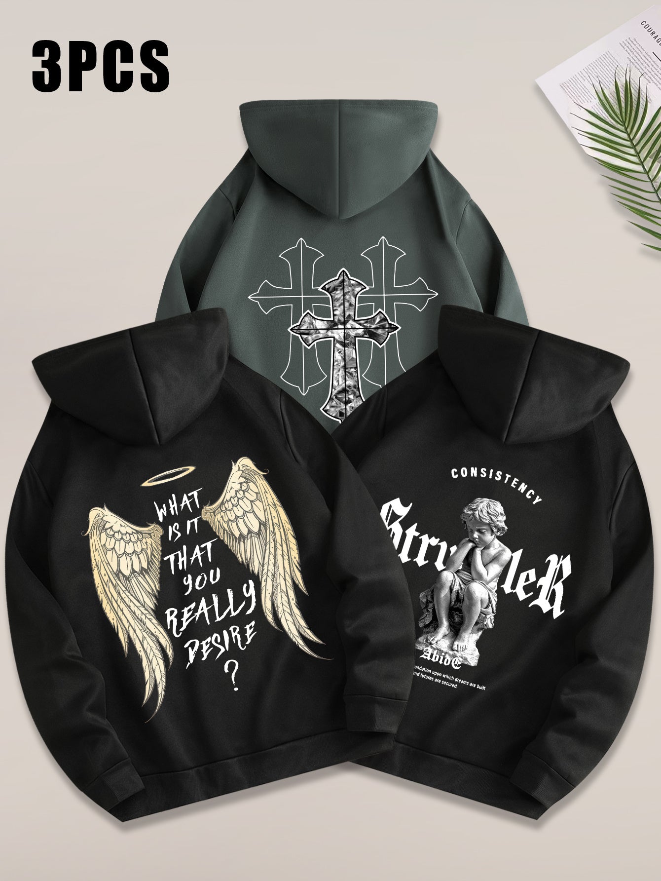 Angel Cross 3PCS Hoodie Set-Emmeus