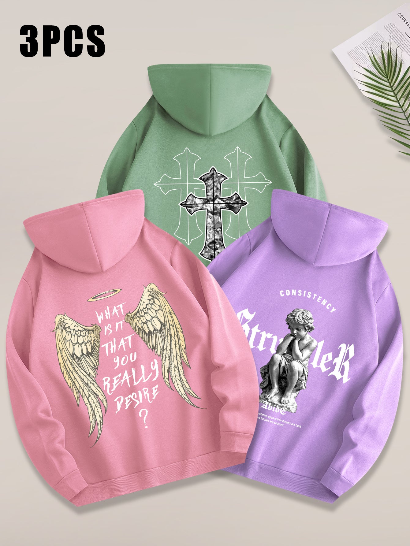 Angel Cross 3PCS Hoodie Set-Emmeus