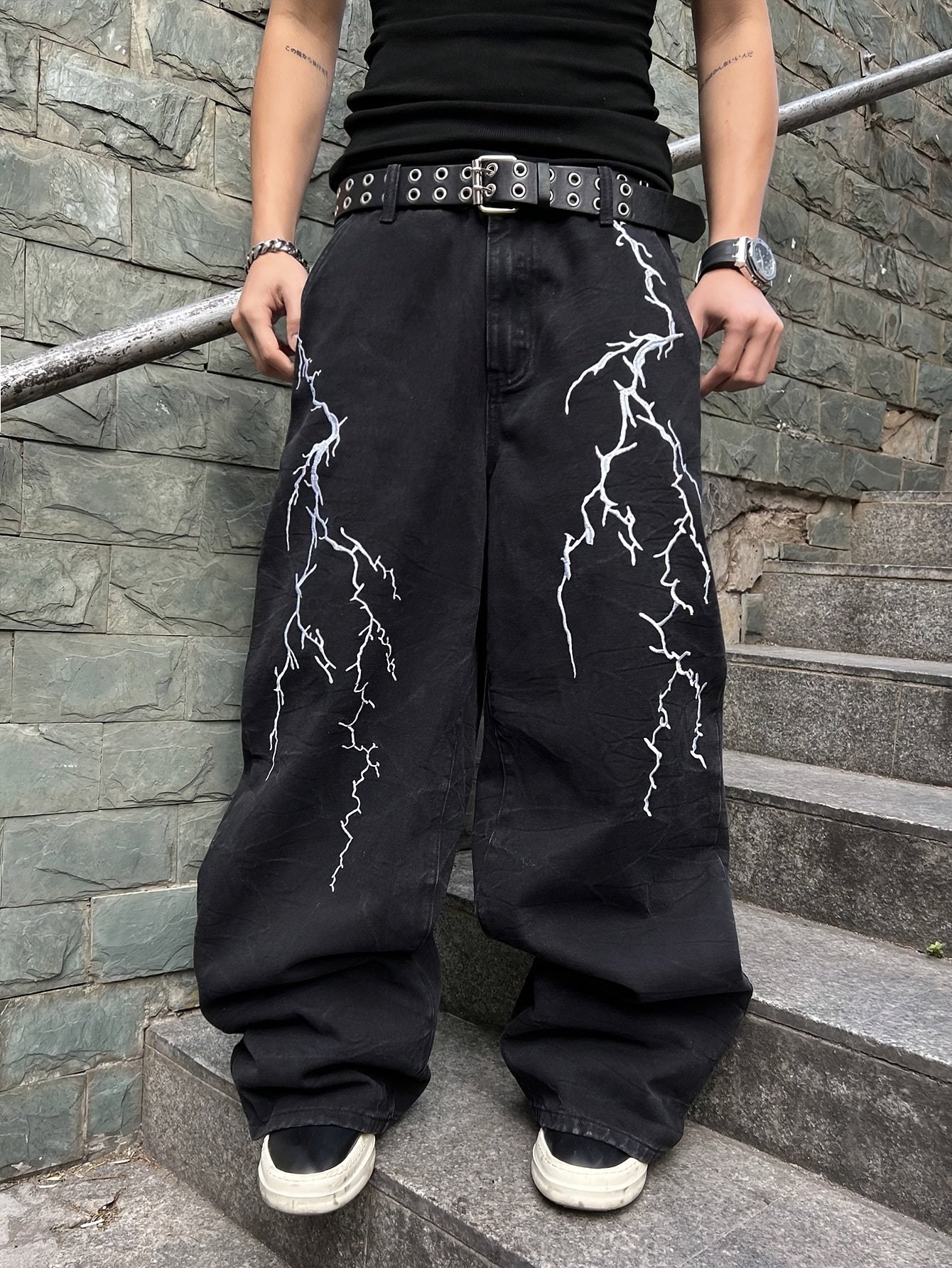 Electric Storm Denim Pants-Emmeus