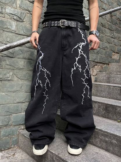 Electric Storm Denim Pants-Emmeus