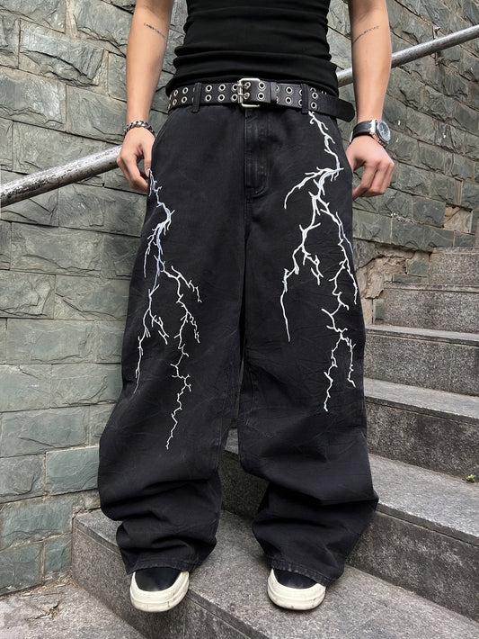 Electric Storm Denim Pants-Emmeus