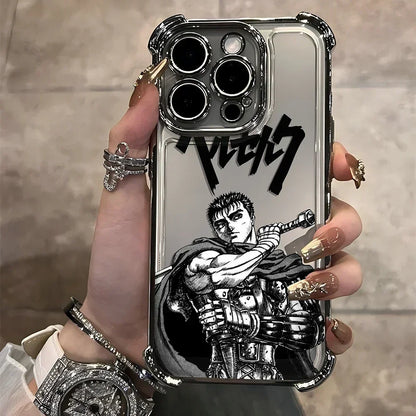 Berserk Guts Hot Blood Anime Plating Case For iPhone