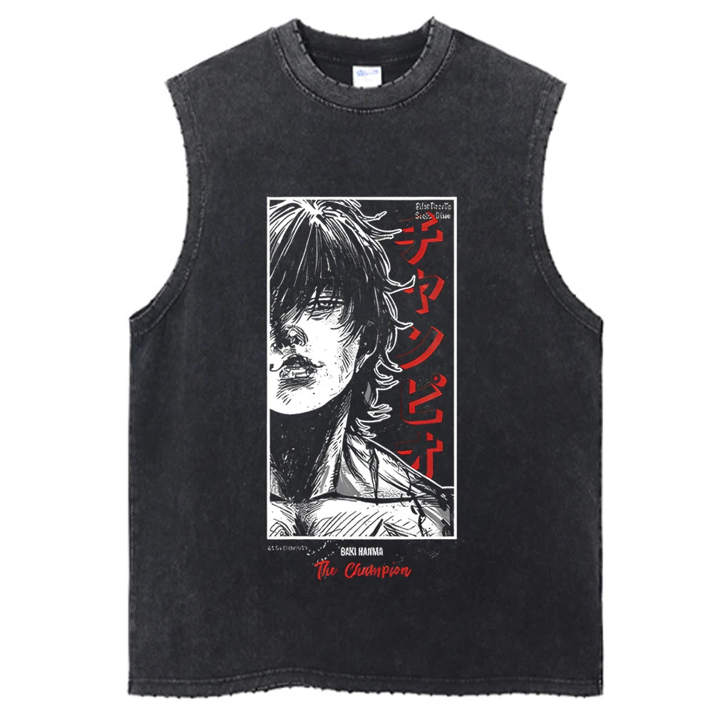 Harajuku Anime Vintage Washed Tee-Emmeus