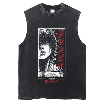 Harajuku Anime Vintage Washed Tee-Emmeus