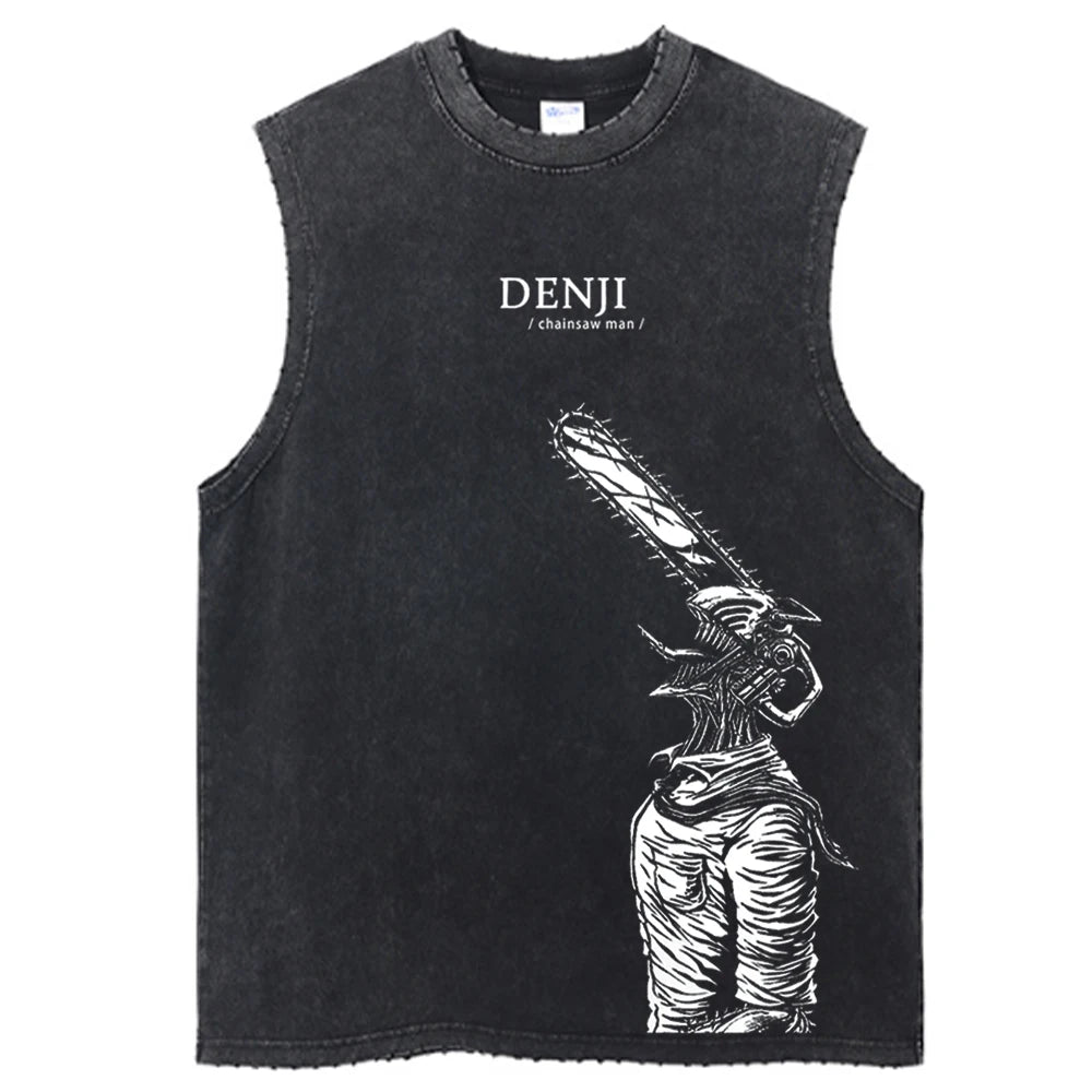 Harajuku Anime Vintage Washed Tee-Emmeus