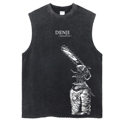 Harajuku Anime Vintage Washed Tee-Emmeus