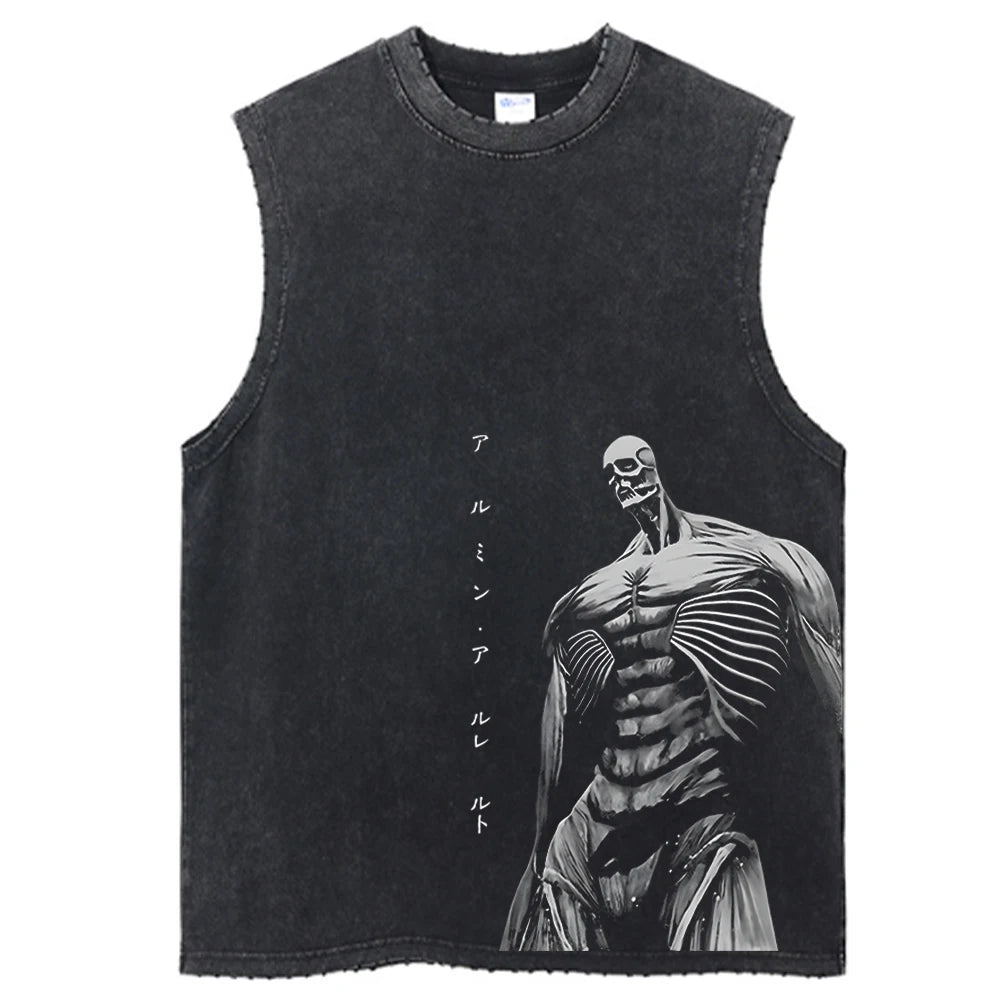 Harajuku Anime Vintage Washed Tee-Emmeus