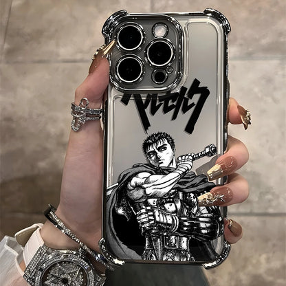 Berserk Guts Hot Blood Anime Plating Case For iPhone