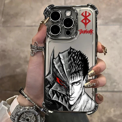 Berserk Guts Hot Blood Anime Plating Case For iPhone