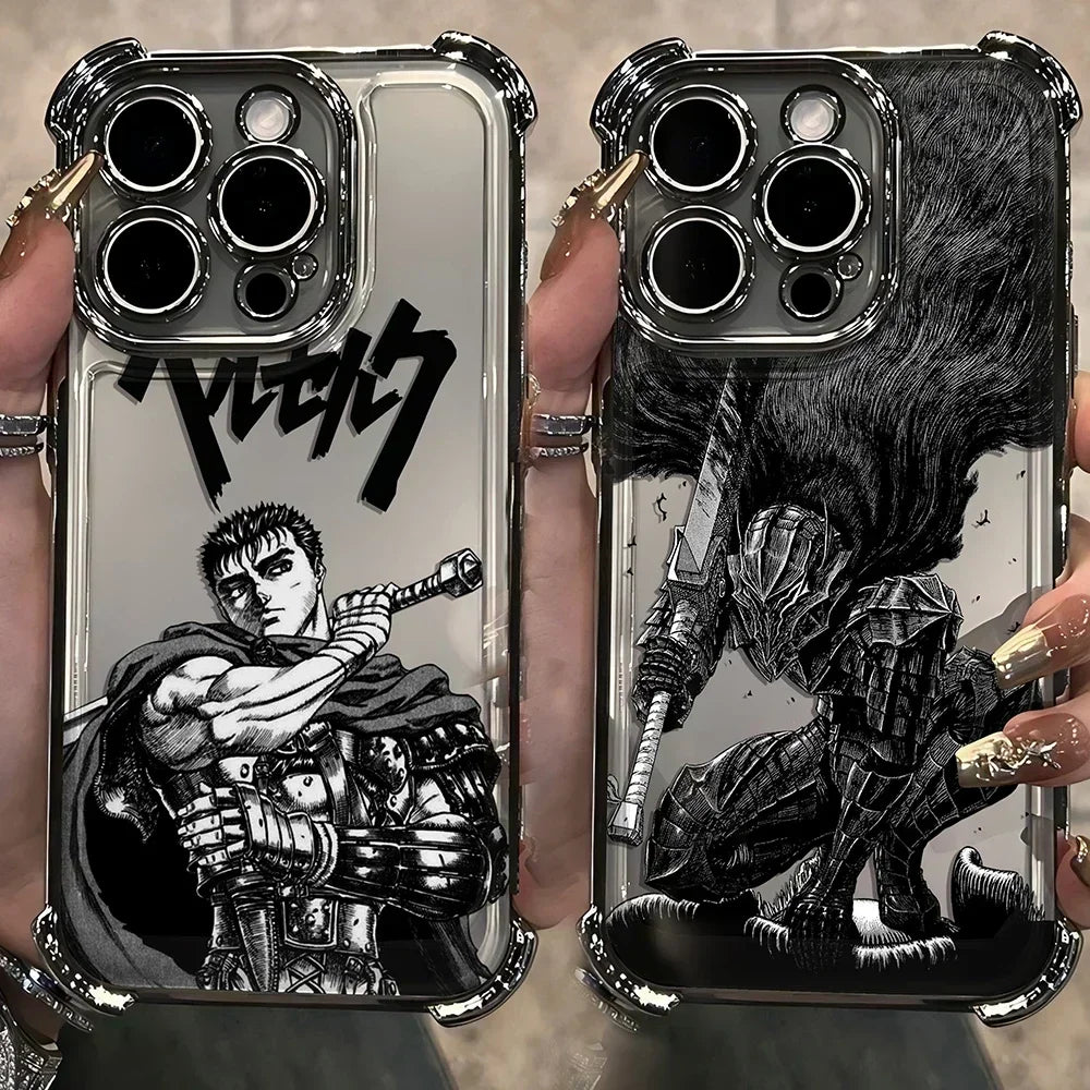 Berserk Guts Hot Blood Anime Plating Case For iPhone