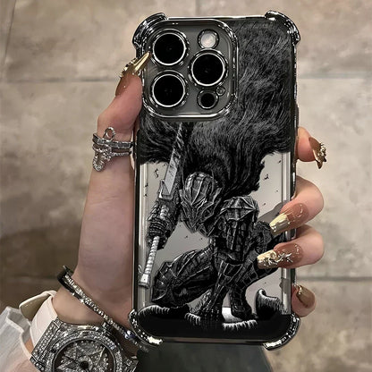 Berserk Guts Hot Blood Anime Plating Case For iPhone
