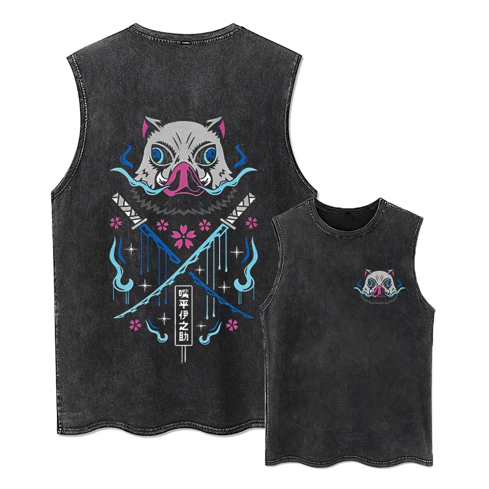 Harajuku Anime Vintage Washed Tee-Emmeus