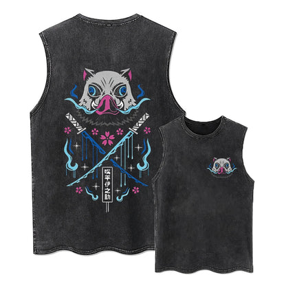 Harajuku Anime Vintage Washed Tee-Emmeus