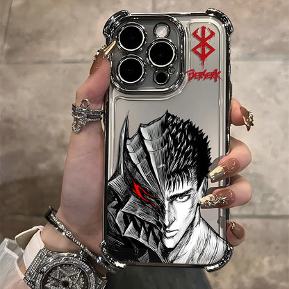 Berserk Guts Hot Blood Anime Plating Case For iPhone