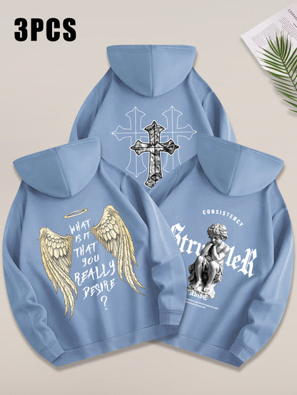 Angel Cross 3PCS Hoodie Set-Emmeus