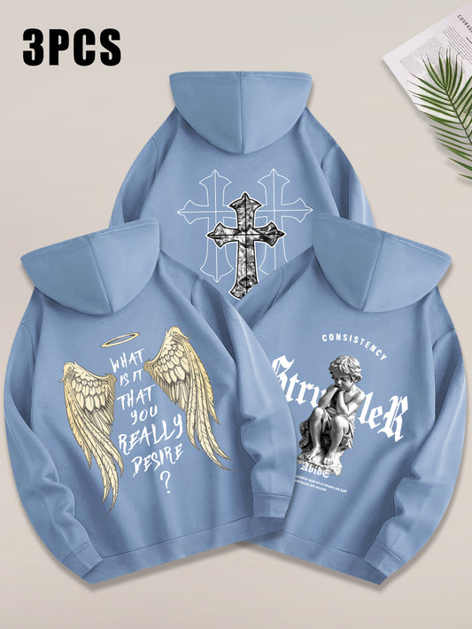 Angel Cross 3PCS Hoodie Set-Emmeus